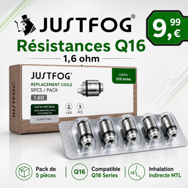 Justfog Q16 1.6ohm Justfog Q16 1.6ohm